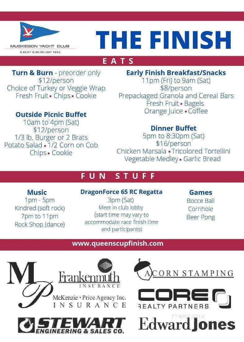 Muskegon Yacht Club - Muskegon, MI menu_pic