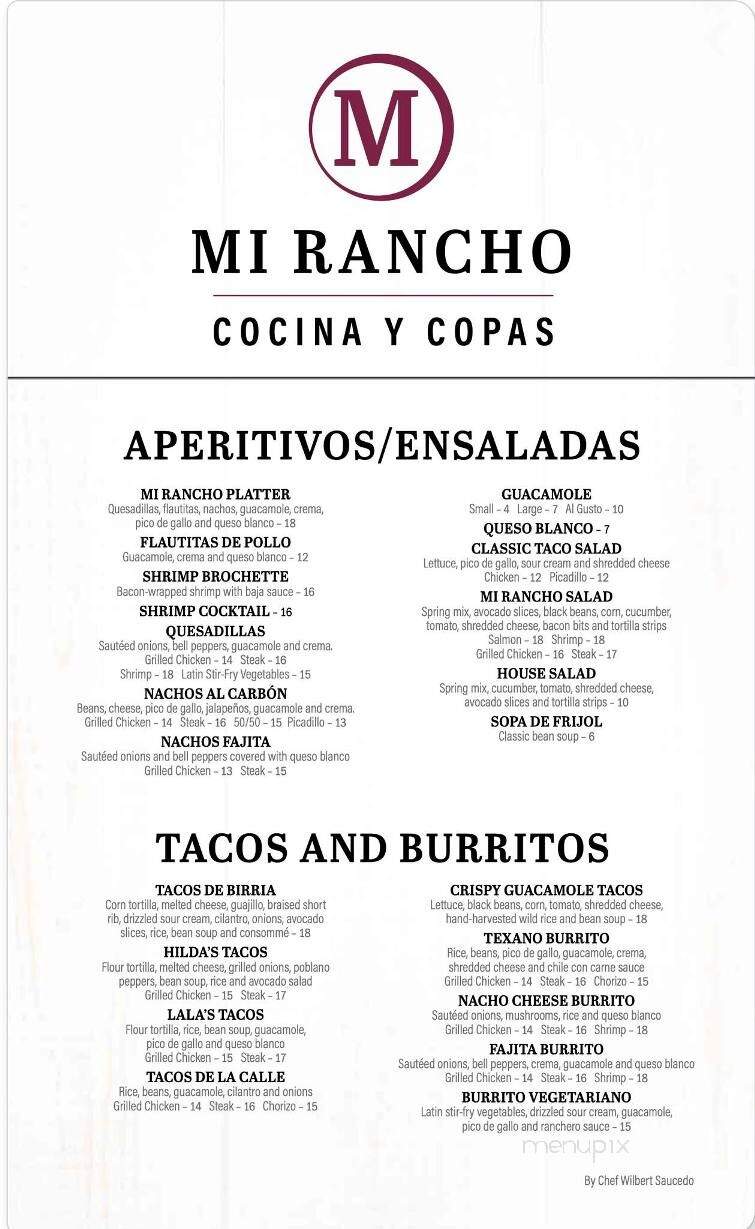 Mi Rancho - Bemidji, MN menu_pic
