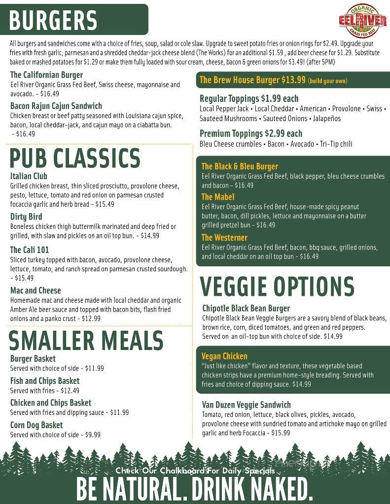 Eel River Brewing Co. - Fortuna, CA menu_pic