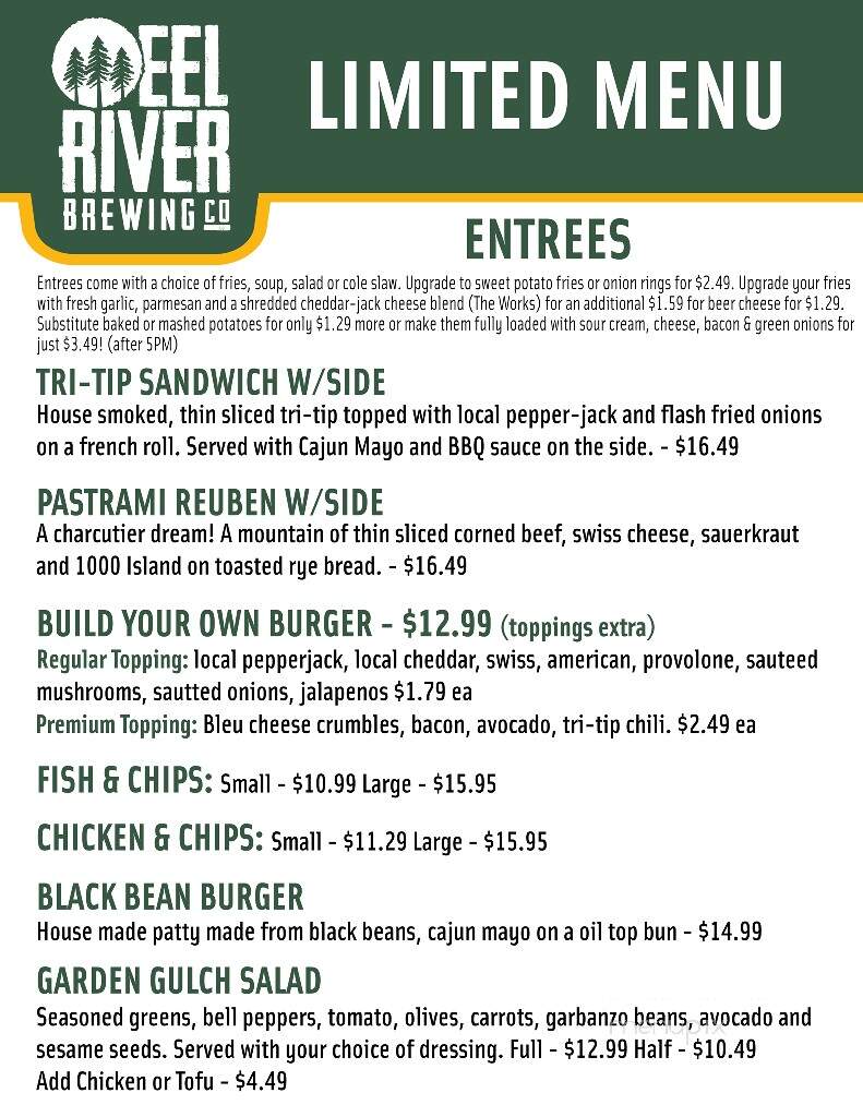 Eel River Brewing Co. - Fortuna, CA menu_pic