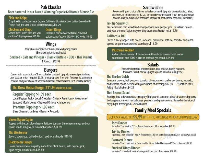 Eel River Brewing Co. - Fortuna, CA menu_pic