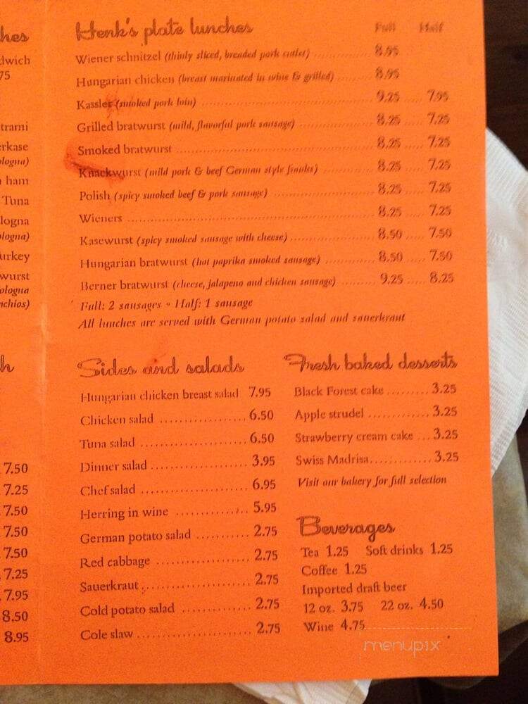 Black Forest Bakery - Dallas, TX menu_pic