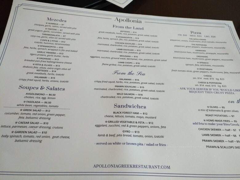 Apollonia Greek Restaurant - Vancouver, BC