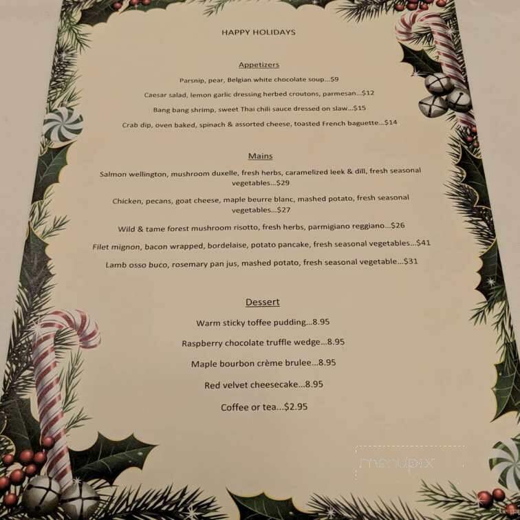 The Crazy Fox Bistro - Barrie, ON menu_pic