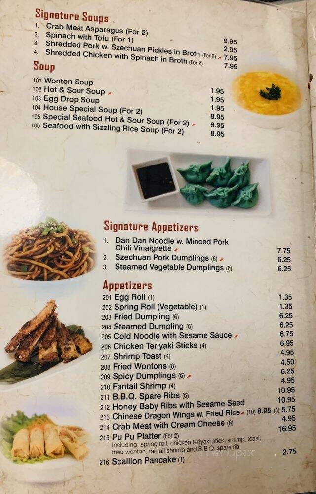 Wang's II Chinese Restaurant - Savannah, GA menu_pic