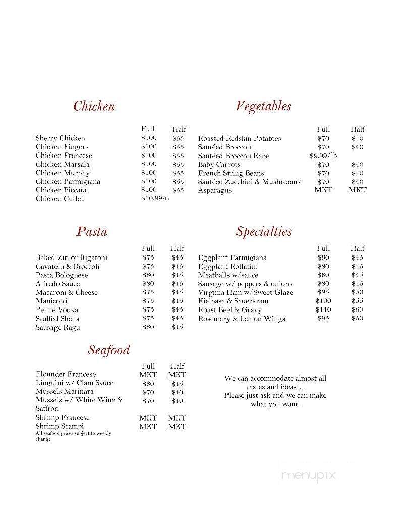 Touch Of Italy - Avenel, NJ menu_pic