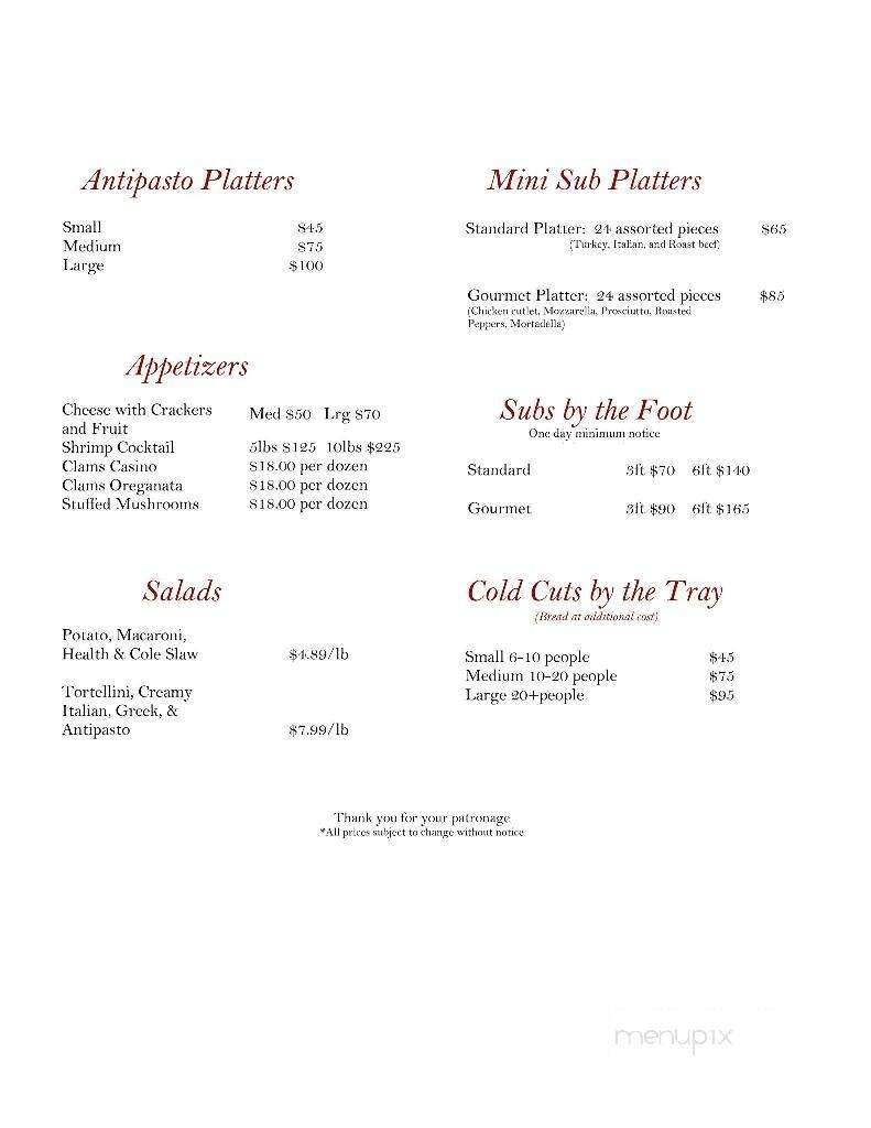 Touch Of Italy - Avenel, NJ menu_pic