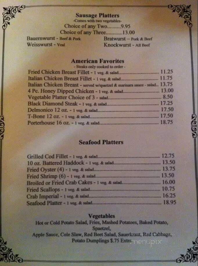 Hofbrauhaus - Abbottstown, PA menu_pic