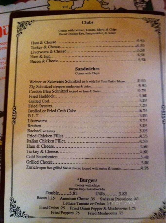 Hofbrauhaus - Abbottstown, PA menu_pic