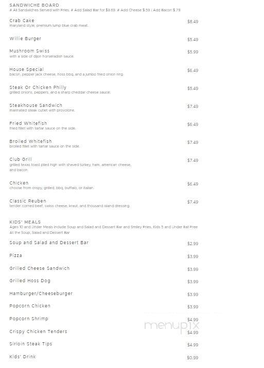 Hoss's Steak & Sea House - Murrysville, PA menu_pic