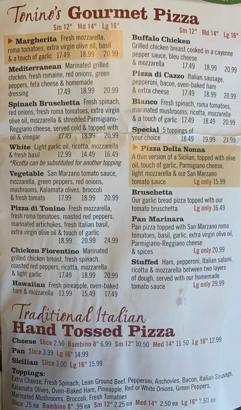 Tonino's Pizza - Harrisburg, PA