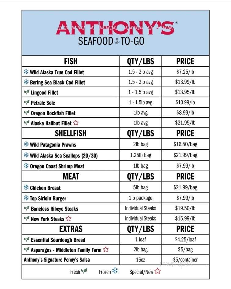 Anthony's - Bremerton, WA menu_pic
