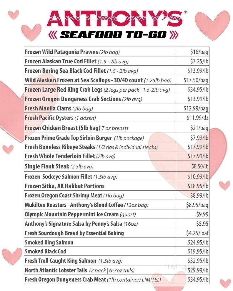 Anthony's - Bremerton, WA menu_pic