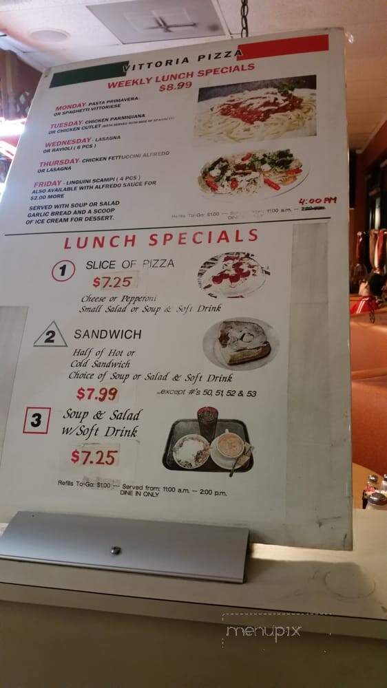 Vittoria Pizza - Alhambra, CA menu_pic