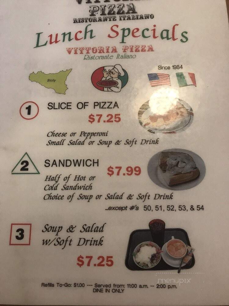 Vittoria Pizza - Alhambra, CA menu_pic