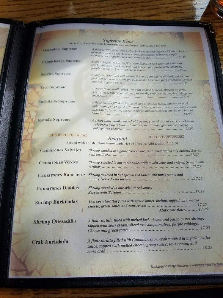 El Jardin - Murphys, CA menu_pic