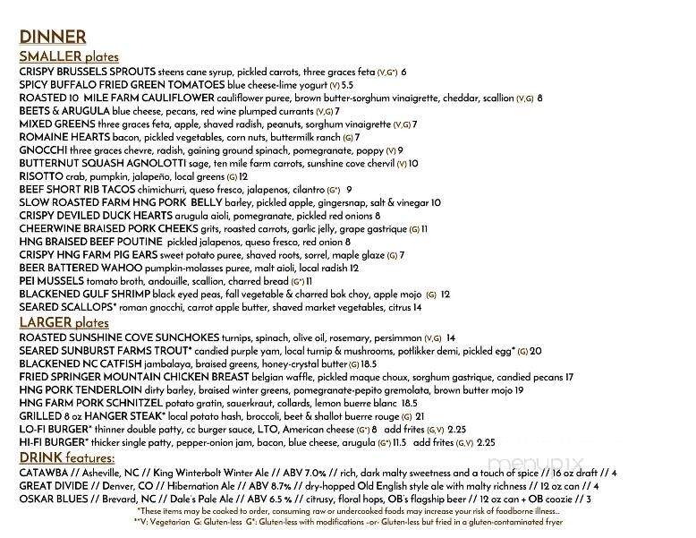 Copper Crown - Asheville, NC menu_pic