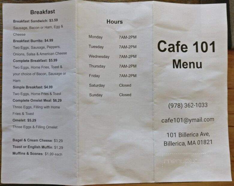 Cafe 101 - Billerica, MA
