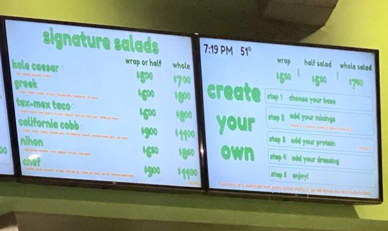 The Salad Bar - Rocky Hill, CT menu_pic