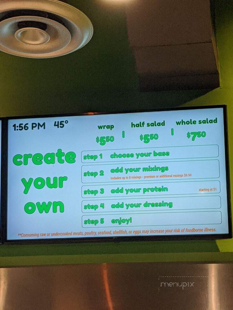 The Salad Bar - Rocky Hill, CT menu_pic