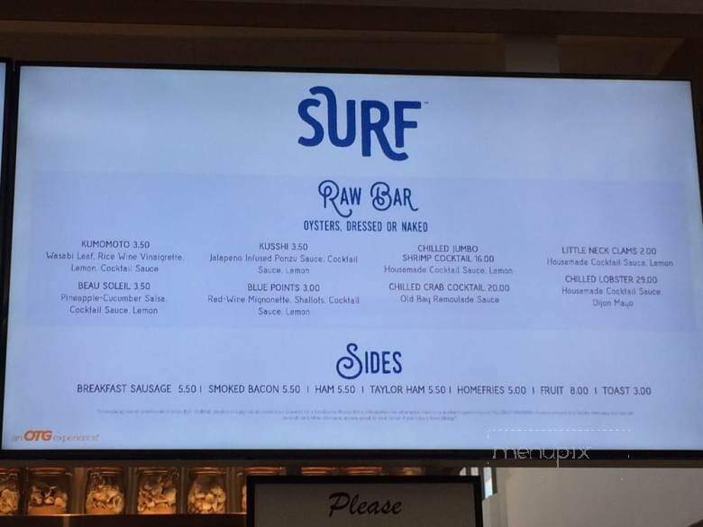 SURF Bar - Newark, NJ menu_pic