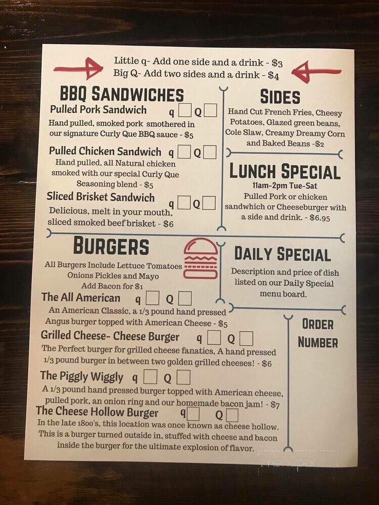 Curly Que Barbeque - Bolivar, MO menu_pic