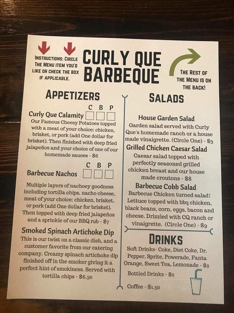 Curly Que Barbeque - Bolivar, MO menu_pic