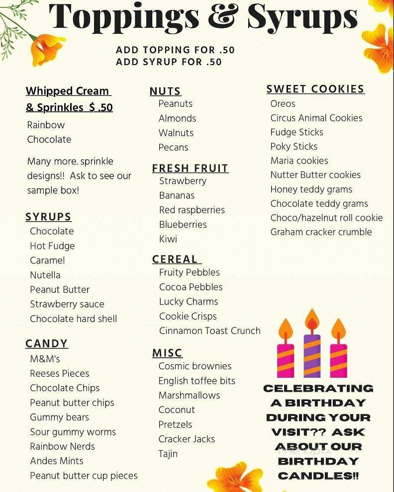 Sip And Scoop California - Brentwood, CA menu_pic