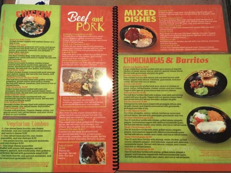 Mini Jalapeno Mexican Restaurant - Lockwoods Folly, NC menu_pic