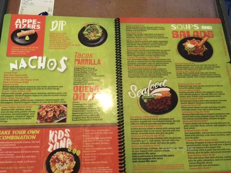 Mini Jalapeno Mexican Restaurant - Lockwoods Folly, NC menu_pic