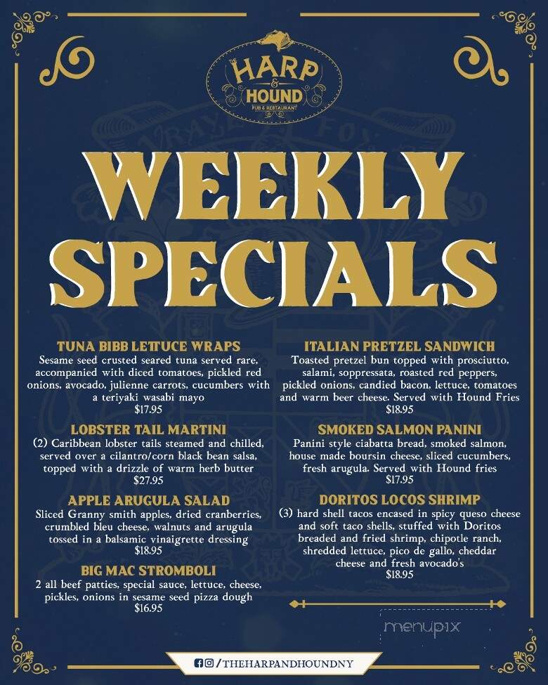 Harp & Hound - Islip, NY menu_pic