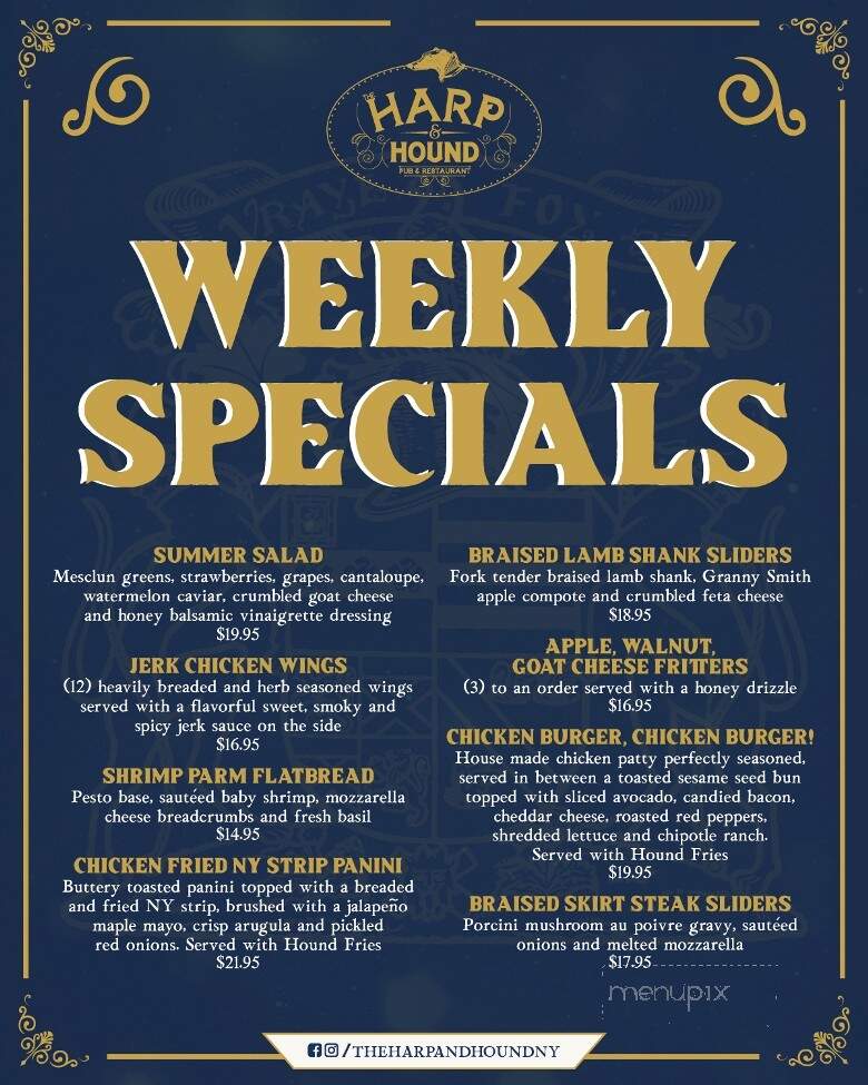 Harp & Hound - Islip, NY menu_pic