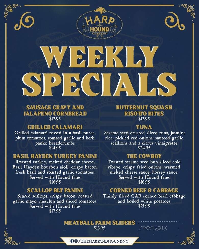 Harp & Hound - Islip, NY menu_pic