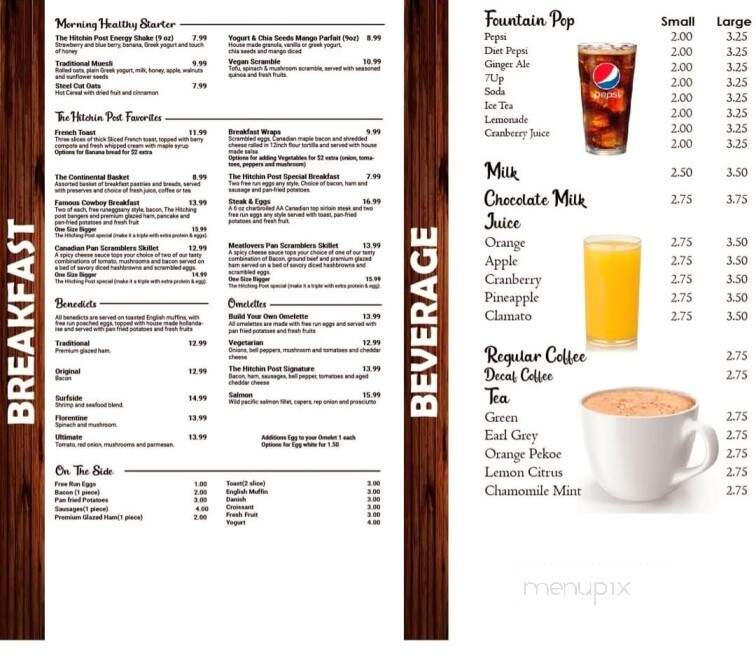 The Hitchin' Post Saloon & Grill - Ponoka, AB menu_pic