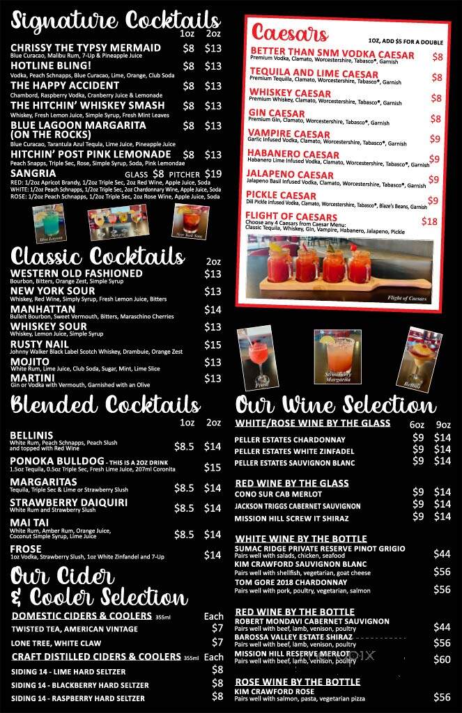 The Hitchin' Post Saloon & Grill - Ponoka, AB menu_pic