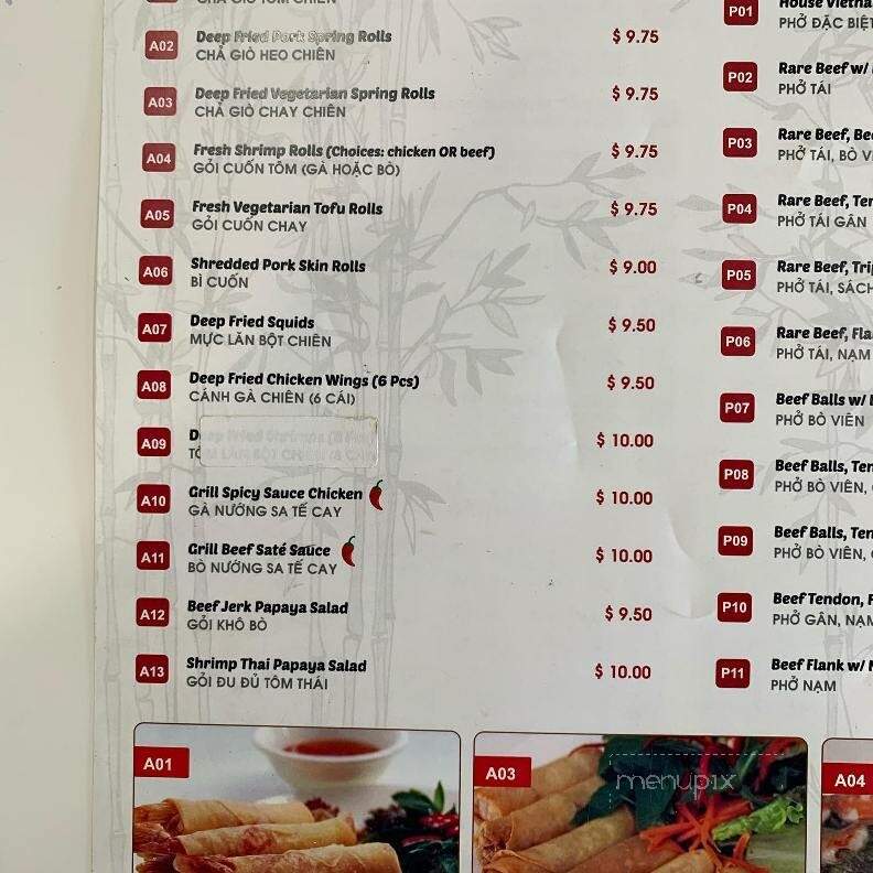 Pho Bat Trang - St Catharines, ON menu_pic
