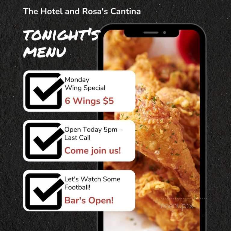 The Hotel & Rosa's Cantina - Sewickley, PA menu_pic