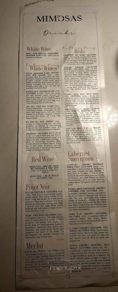 Mimosas - Whittier, CA menu_pic