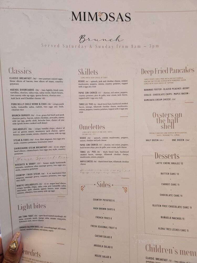 Mimosas - Whittier, CA menu_pic