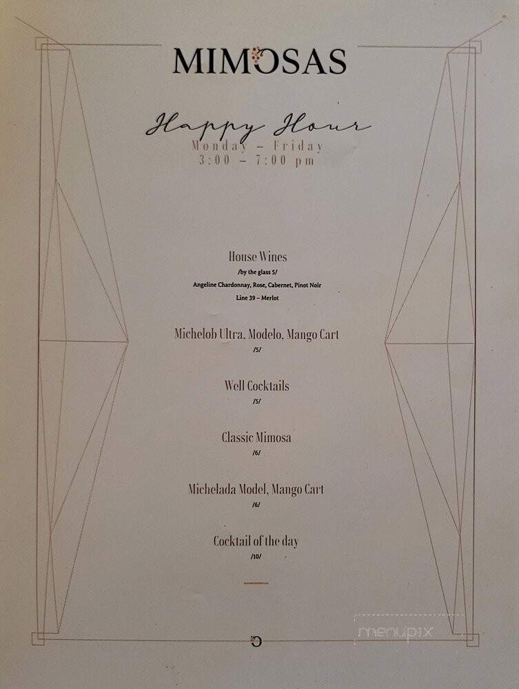 Mimosas - Whittier, CA menu_pic