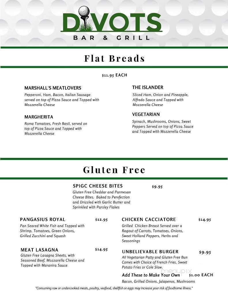 Divots Bar and Grill - Laguna Vista, TX menu_pic