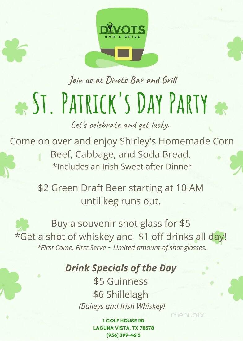 Divots Bar and Grill - Laguna Vista, TX menu_pic