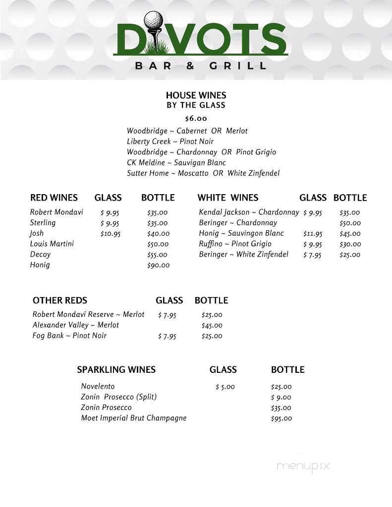Divots Bar and Grill - Laguna Vista, TX menu_pic