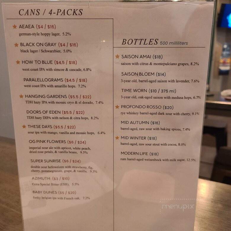 Solaris Beer & Blending - MURRIETA, CA menu_pic