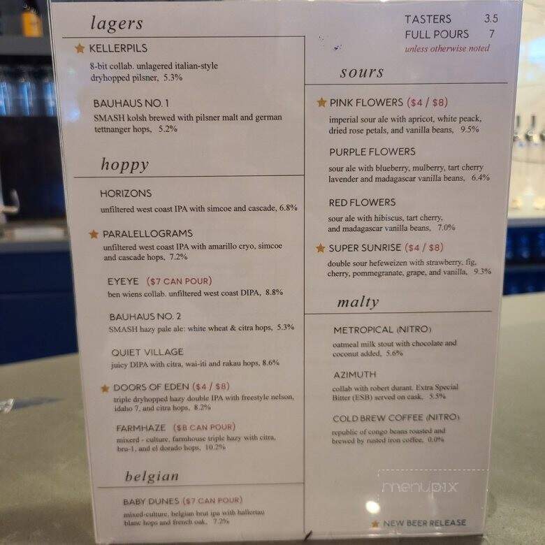 Solaris Beer & Blending - MURRIETA, CA menu_pic