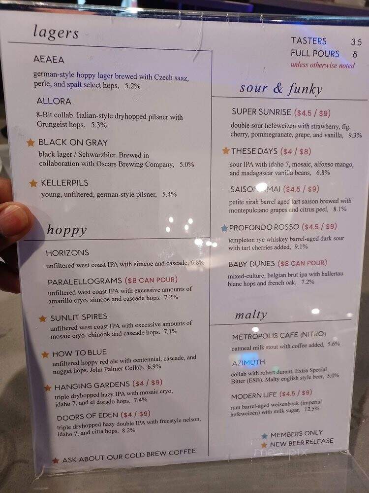Solaris Beer & Blending - MURRIETA, CA menu_pic