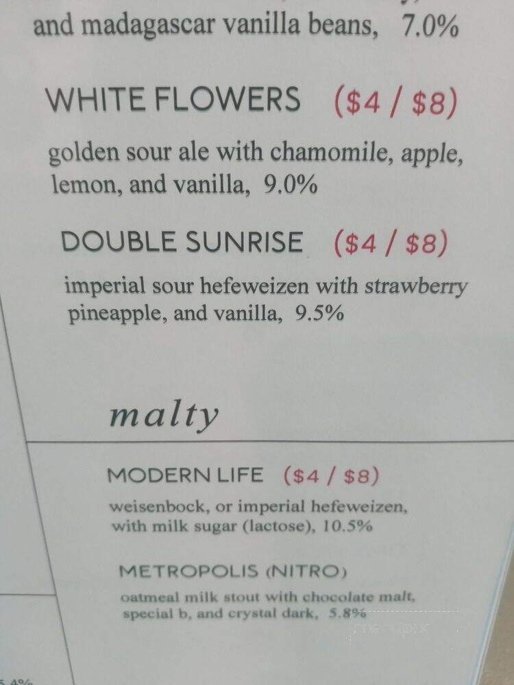 Solaris Beer & Blending - MURRIETA, CA menu_pic