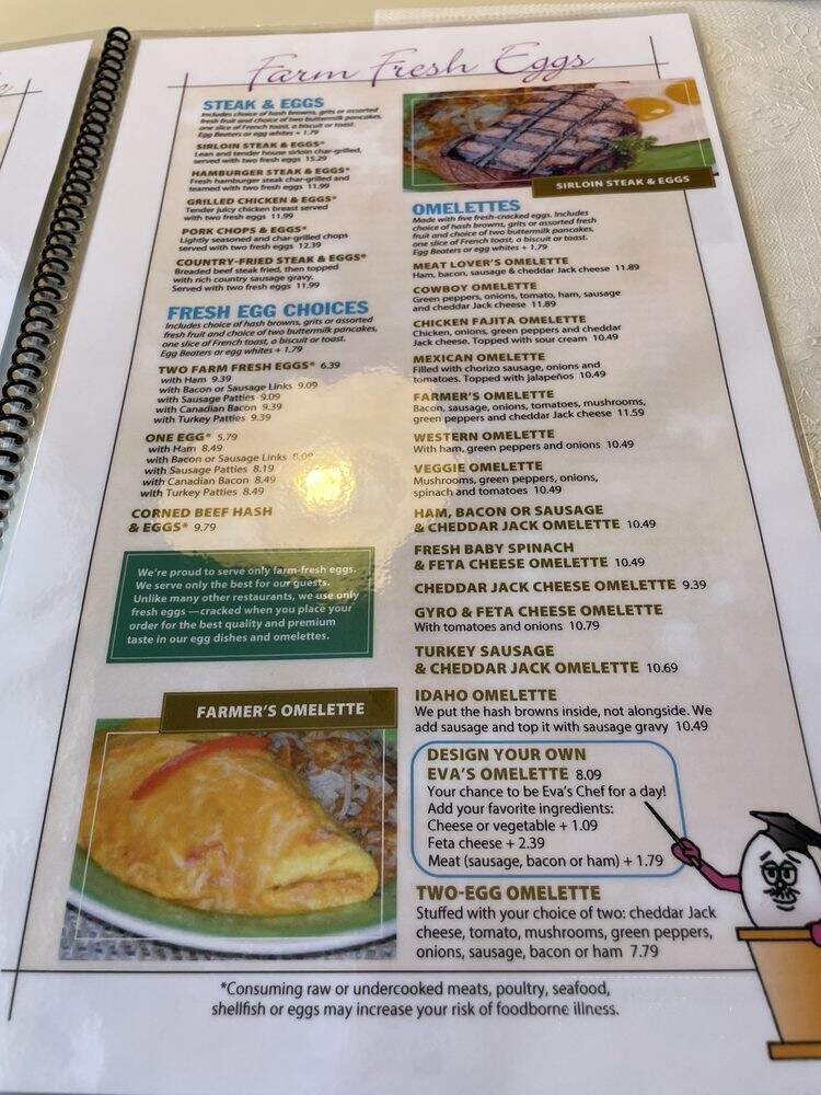 Eva's Pancake House - Anderson, IN menu_pic