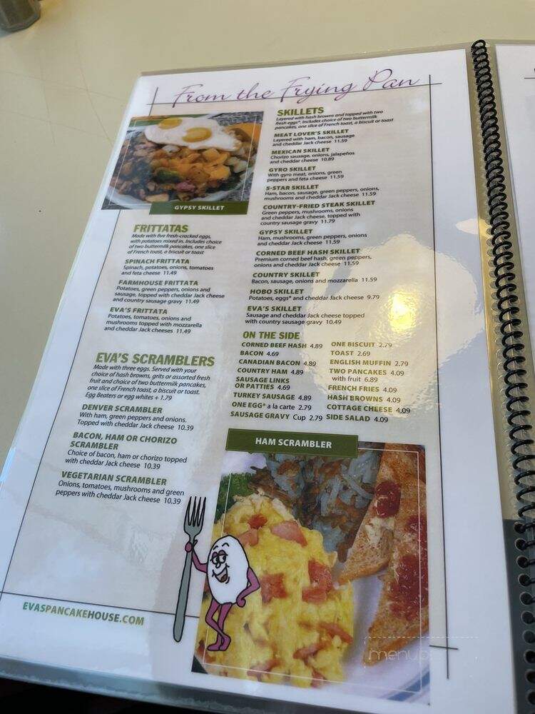 Eva's Pancake House - Anderson, IN menu_pic