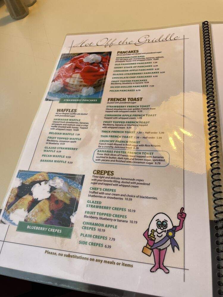 Eva's Pancake House - Anderson, IN menu_pic